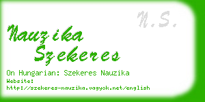 nauzika szekeres business card